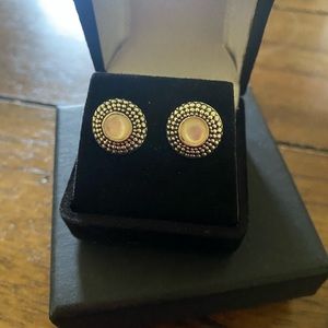 Mother of Pearl Sterling Silver Stud Earrings